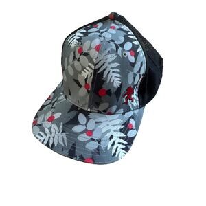 Brooks Discovery Trucker Sasquatch‎ Hat Gray And Red Palm Leaves